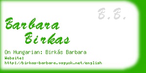barbara birkas business card