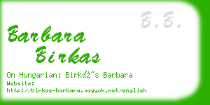 barbara birkas business card